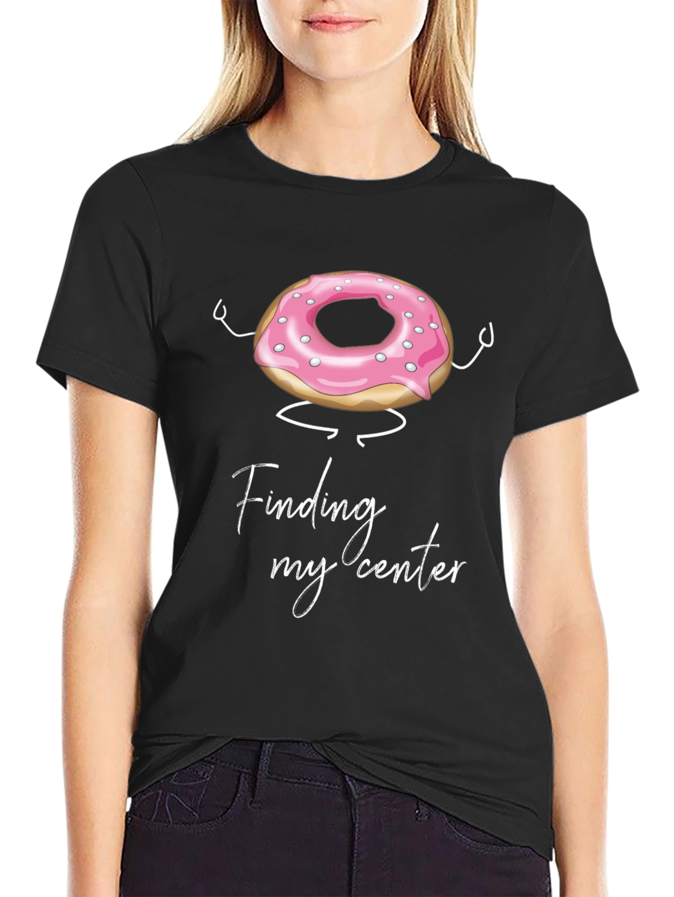 Donut Finding My Center Funny T-Shirt
