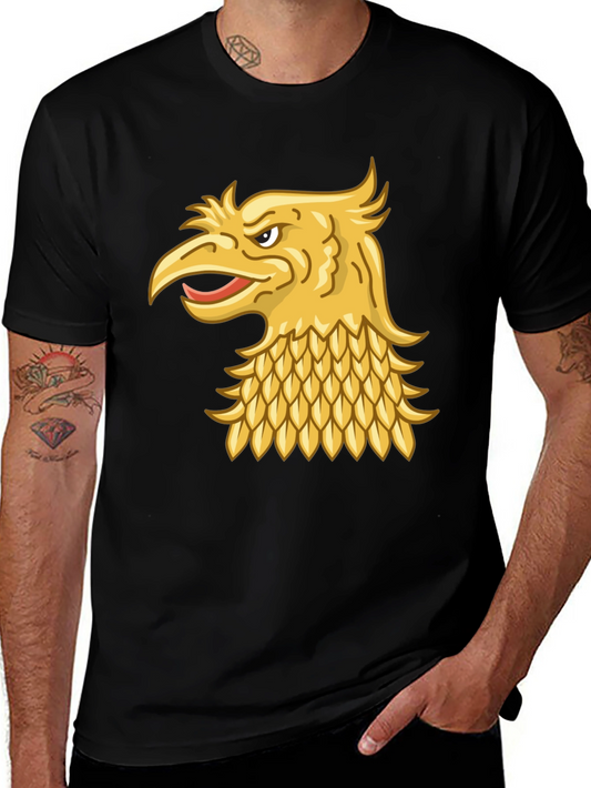 Black T-Shirt with Gold Griffin Design