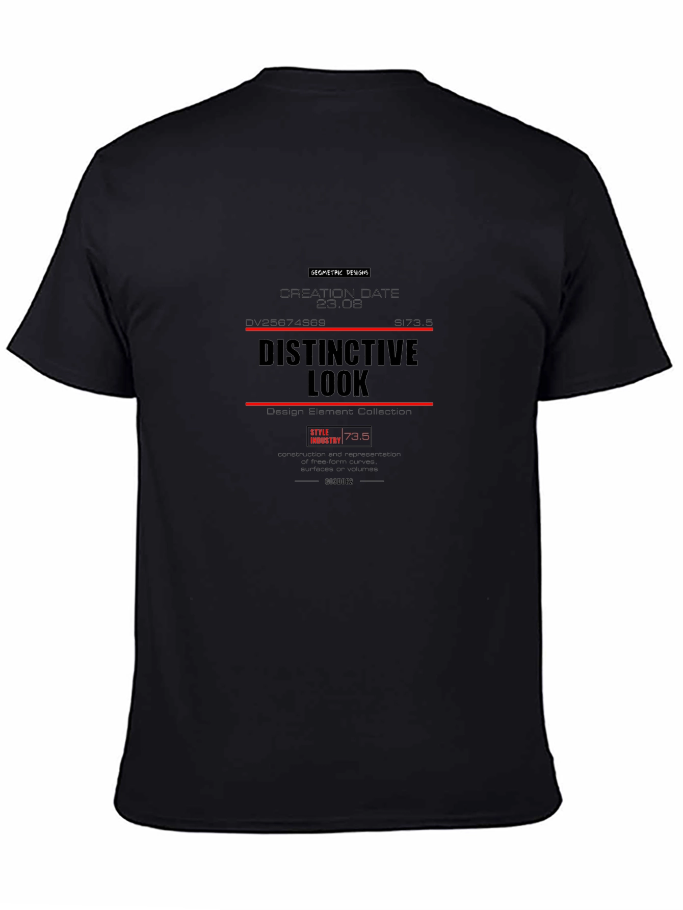 Distinctive Look Black Graphic Tee - Modern Style