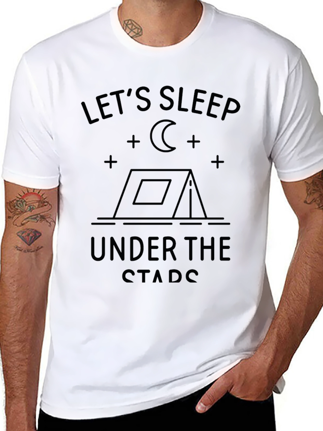 Lets Sleep Under the Stars Graphic T-Shirt