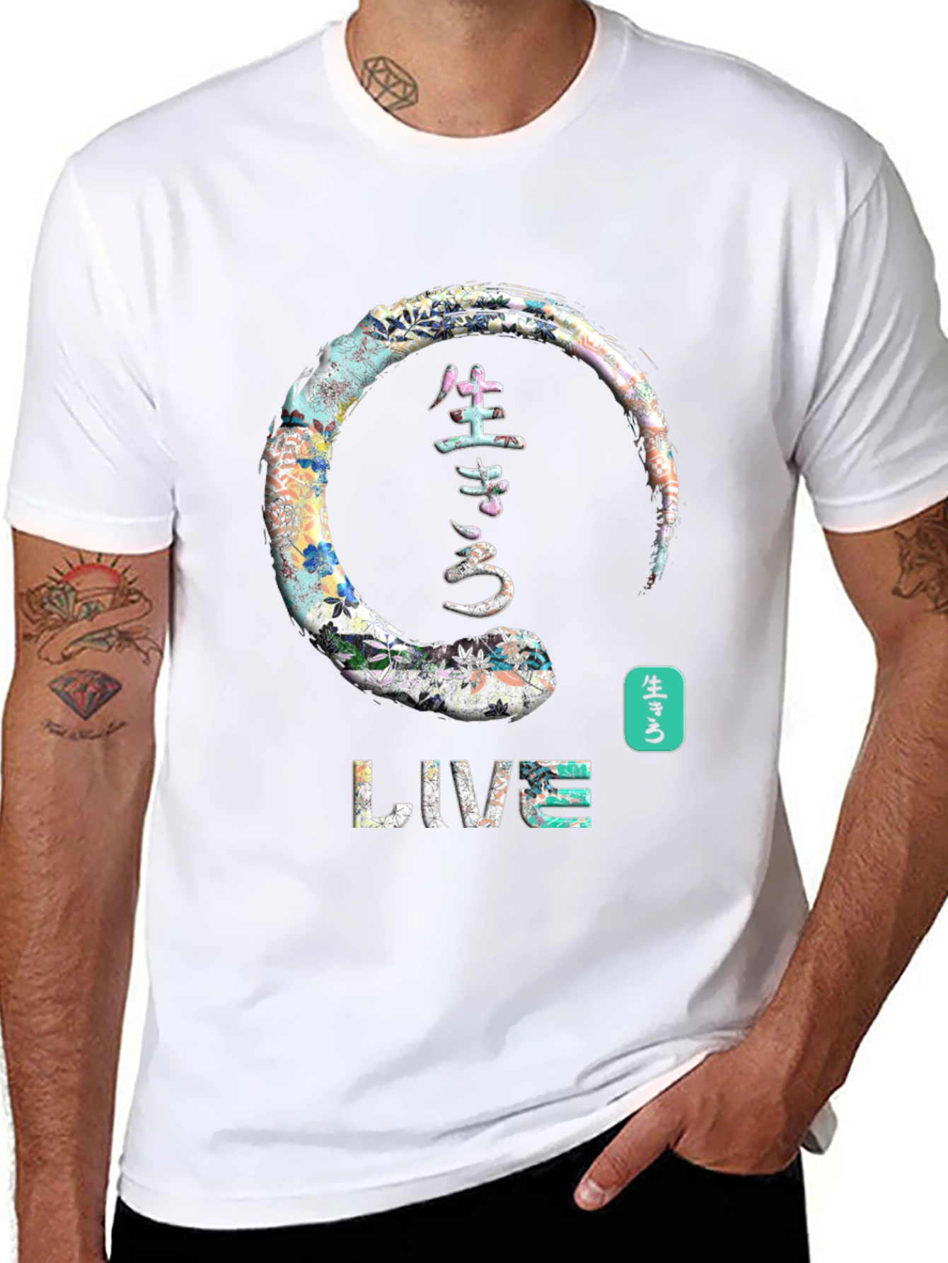 Live Japanese Enso Circle Graphic T-Shirt