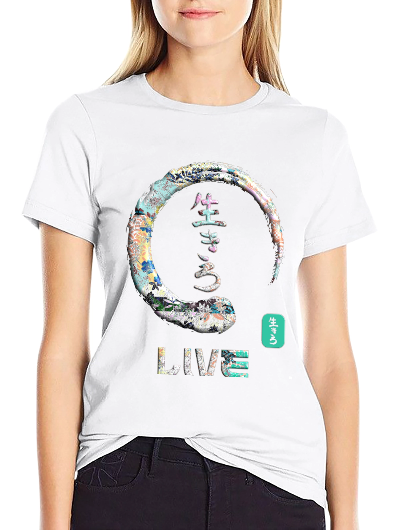 Live Japanese Enso Circle Graphic T-Shirt